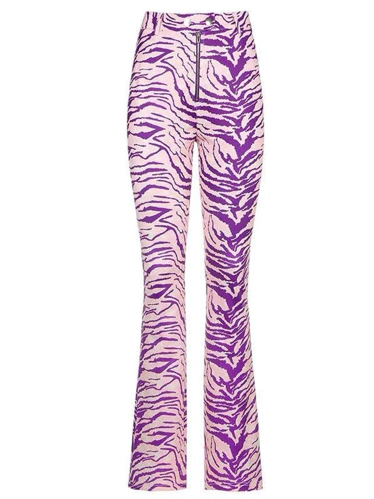 Purple Zebra Print Pants