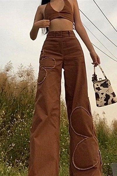 Hippy Chick Brown Denim Jeans